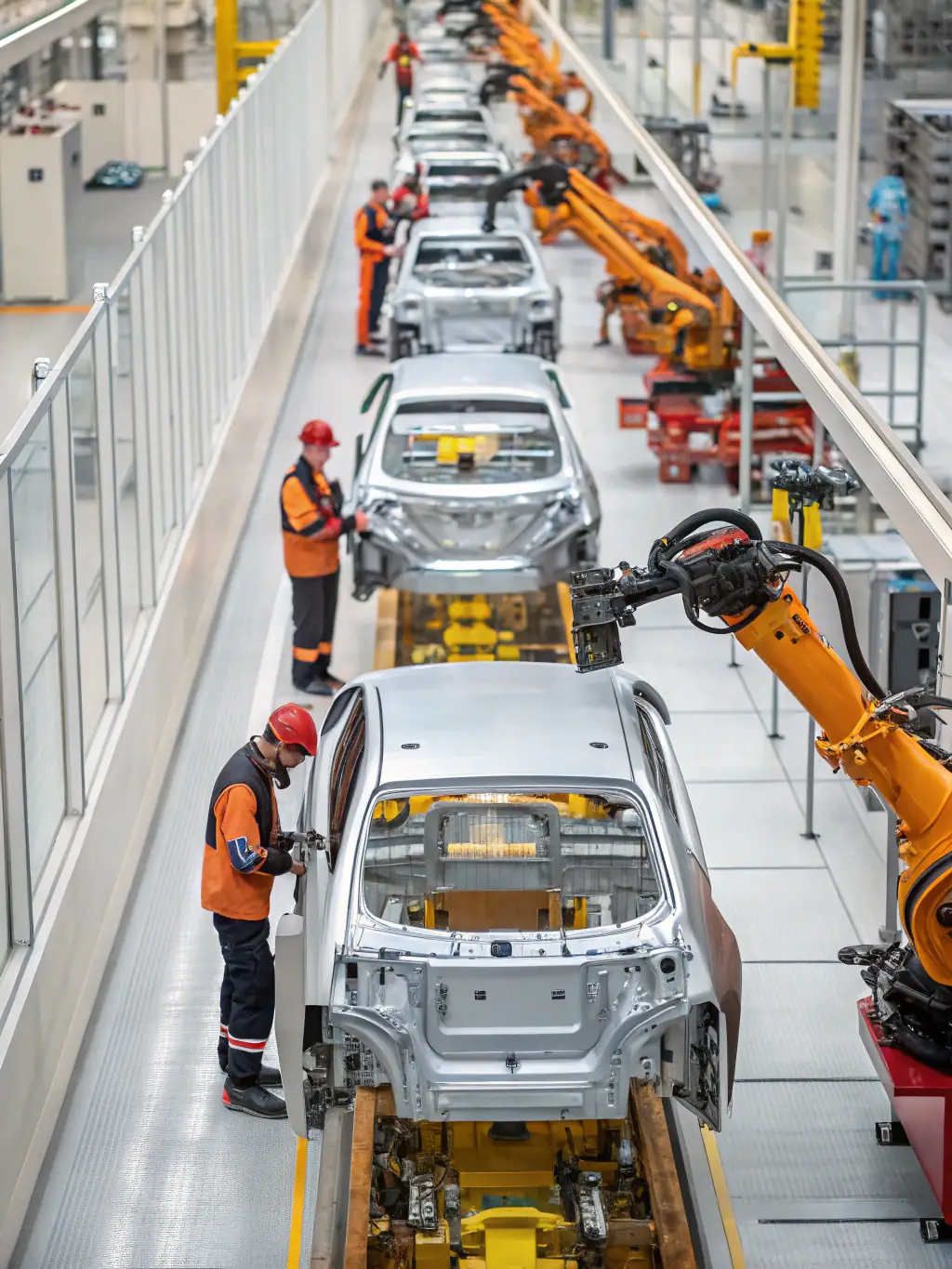 An image depicting streamlined automotive production processes, representing efficiency gains through strategic consulting.